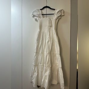 Brand new white maxi puff sleeve dress
